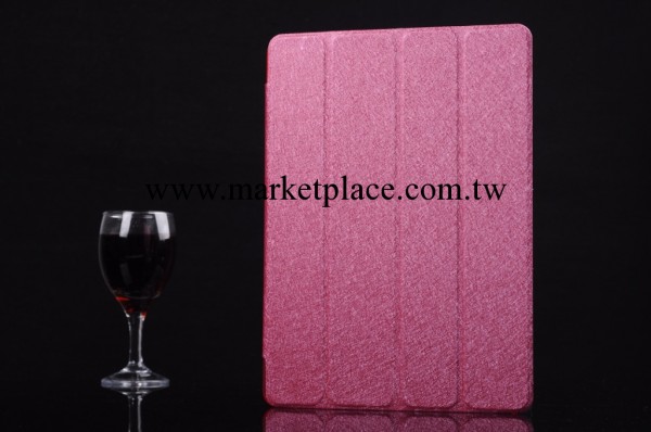 ipad Air蠶絲紋  三折休眠皮套 ipad5 土豪金外殼現貨批發工廠,批發,進口,代購