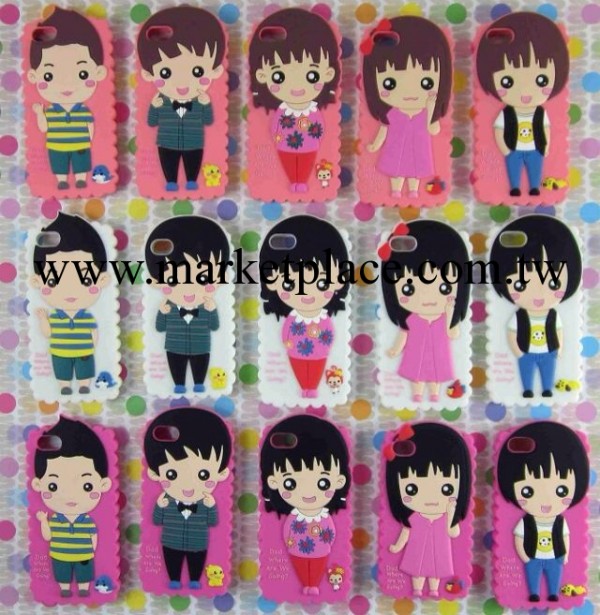 新款 爸去哪兒 萌兒卡通款Iphone4/5G矽膠手機保護套 保護殼工廠,批發,進口,代購