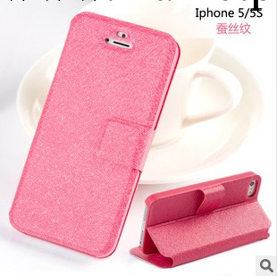 廠傢直供 蘋果5保護套 iphone5s手機殼 蠶絲紋皮套新款iphone4工廠,批發,進口,代購