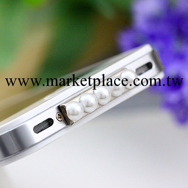 E19 優雅簡易純白珍珠數據口防塵塞 iPhone/ipad   廠傢直銷批發工廠,批發,進口,代購