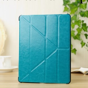 蘋果new ipad Air5  3/4瘋馬紋變形金剛超薄休眠4折疊支架保護殼工廠,批發,進口,代購