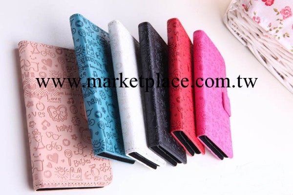 廠傢小魔女左右開皮套 iphone4保護套 手機保護套 可愛卡通 插卡工廠,批發,進口,代購