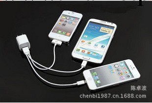 蘋果iphone4s數據線 ipad iphone5 三星HTC通用 一拖三USB充電線批發・進口・工廠・代買・代購