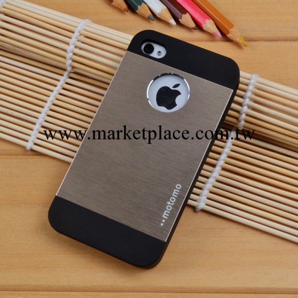 韓國Motomo iphone4手機套金屬外殼鋼化拉絲手機殼 蘋果4S 手機套工廠,批發,進口,代購