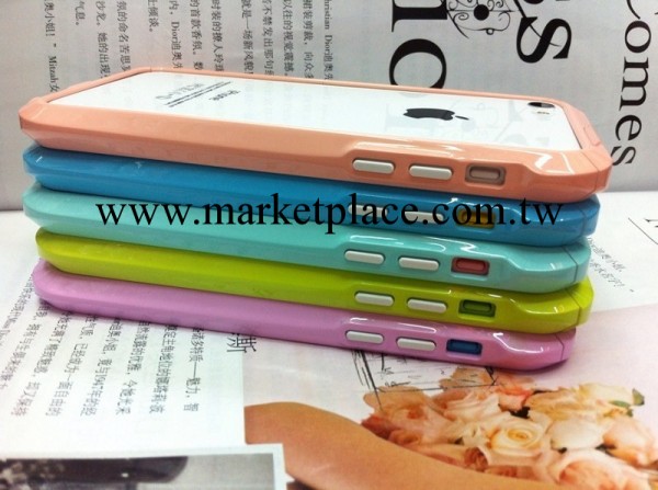 iPhone5c小蠻腰邊框 蘋果5c手機殼 拼接邊框 糖果色保護殼 新款工廠,批發,進口,代購
