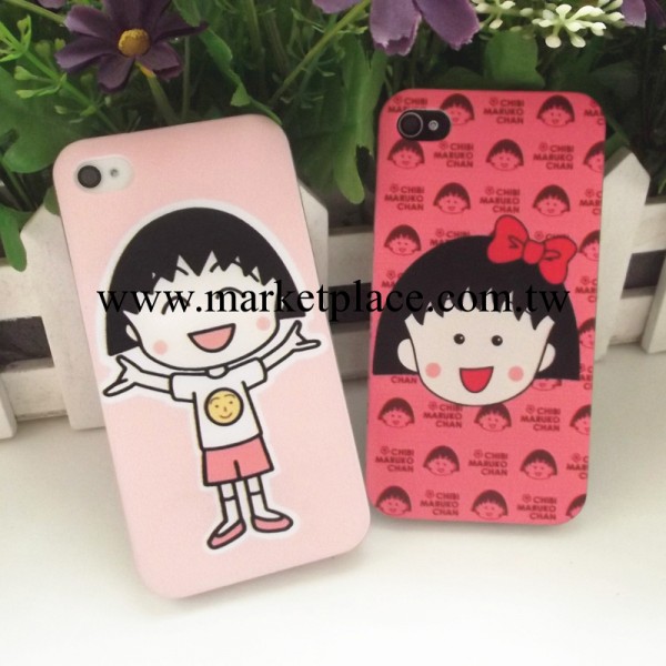 iphone4/5手機殼 超萌櫻桃小丸子 蘋果4s/5s UV彩繪保護殼批發工廠,批發,進口,代購