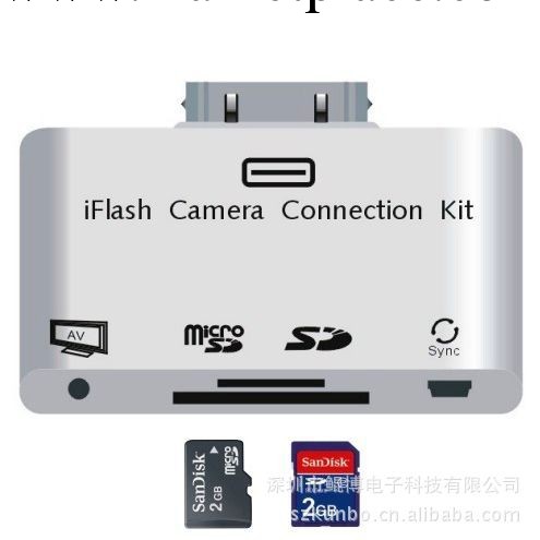 iphone ipad ipod 通用讀卡器 iflash多功能讀卡器 視頻輸出 讀卡批發・進口・工廠・代買・代購