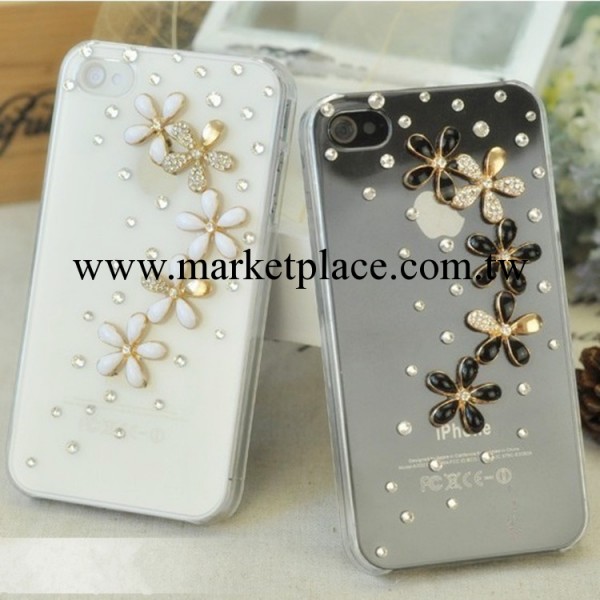 DIY水鉆手機殼 蘋果保護套 iphone幸運草簡約版手機殼 水鉆殼批發工廠,批發,進口,代購