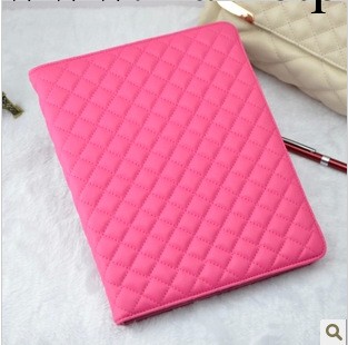 蘋果ipad5保護套新款ipadair小羊皮皮套 菱形格子休眠支架保護殼工廠,批發,進口,代購