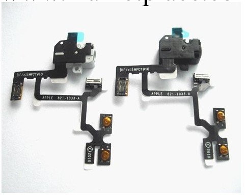蘋果4代 iphone4G 音頻排線 耳機按鍵排線 黑色/白色批發・進口・工廠・代買・代購