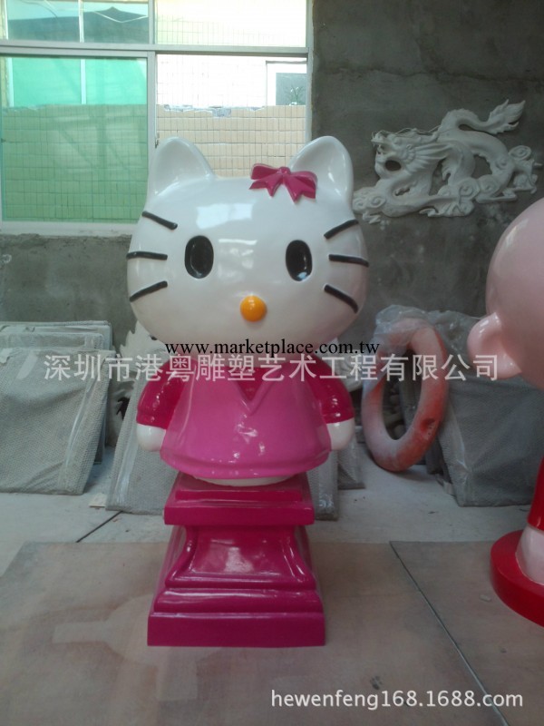 Hello Kitty,玻璃鋼卡通貓，卡通公仔批發・進口・工廠・代買・代購