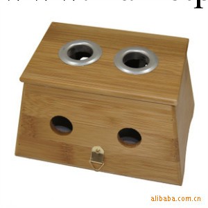 竹制雙孔艾灸盒*灸具*溫灸器*溫灸盒*艾架*溫灸架工廠,批發,進口,代購