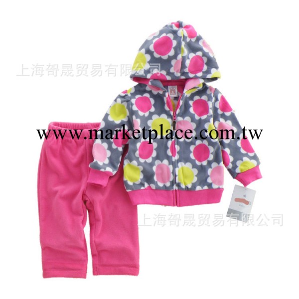 2014秋款外貿童套裝 女童套裝 花朵連帽上衣+褲子兩件套工廠,批發,進口,代購