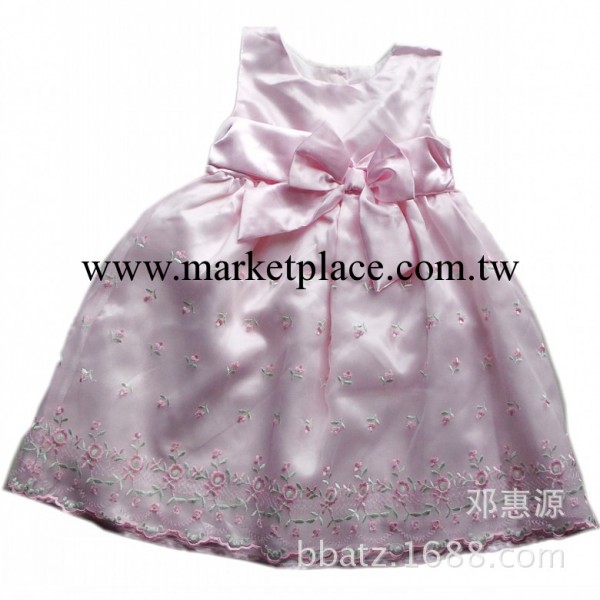 2014新款外貿原單女童蕾絲刺繡花朵無袖連衣裙公主裙禮服裙批發工廠,批發,進口,代購