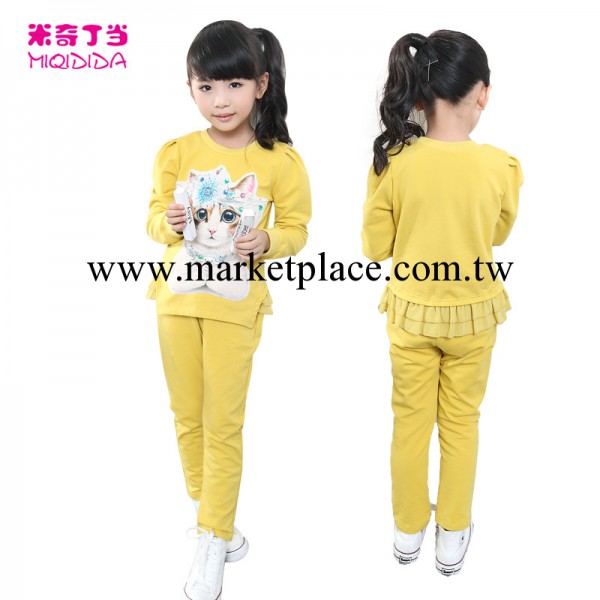 廣東品質童裝 2013秋冬新款兒童卡通休閒衛衣女童2件套裝1314576工廠,批發,進口,代購