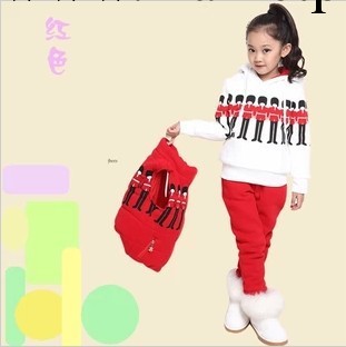 一件代發 童裝兒童套裝女童大衛衣三件套一排小兵卡通運動休閒裝工廠,批發,進口,代購