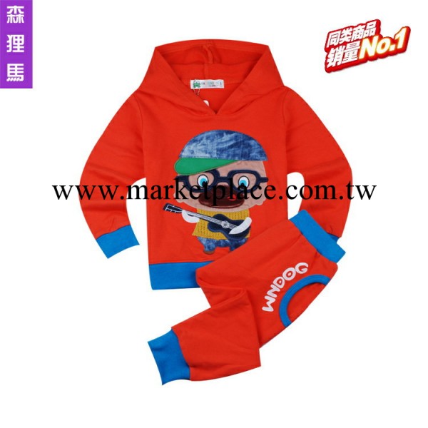 2014秋款新品童裝批發 特價森貍馬卡通男童長袖衛衣童套裝  T058工廠,批發,進口,代購