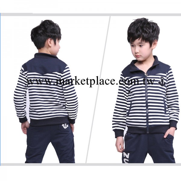 男女童套裝 童裝一件代發兒童韓版條紋拉鏈套裝  童裝代理加盟批發・進口・工廠・代買・代購