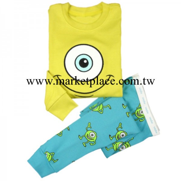 卡通圖案兒童傢居服套裝外貿品牌批發最新款長袖全棉 kid clothes工廠,批發,進口,代購