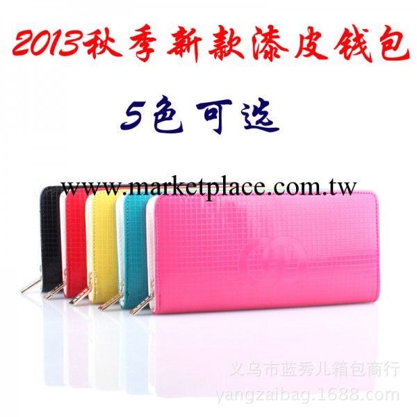 廠傢直銷 新款單拉鏈 錢夾漆皮手拿包批發 多色壓花手提錢包019工廠,批發,進口,代購
