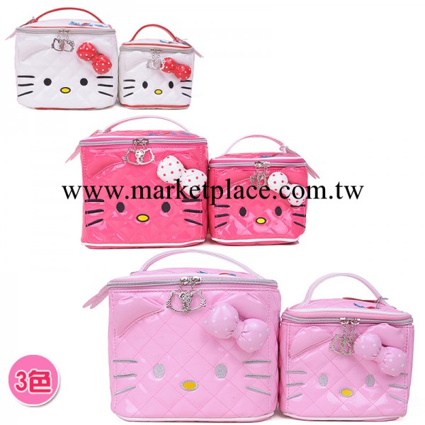 混批2014女包專業hello kitty手提式化妝包 kitty化妝箱一件代發工廠,批發,進口,代購