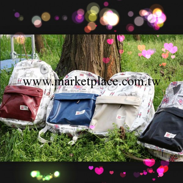 330027【高檔】英倫風大號雙肩包書包 韓國文具批發工廠,批發,進口,代購