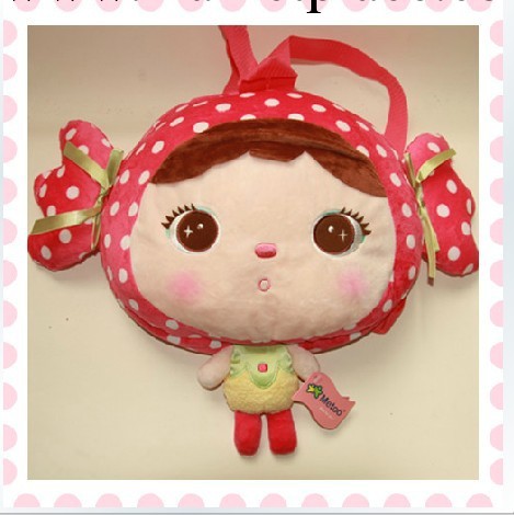 正品metoo咪兔安吉拉娃娃大頭雙肩背包 兒童毛絨背包 卡通書包工廠,批發,進口,代購