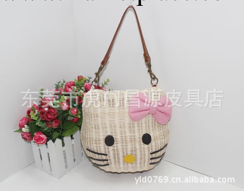 貿易藤編包 草編包 日本流行HELLOKITTY藤編包工廠,批發,進口,代購
