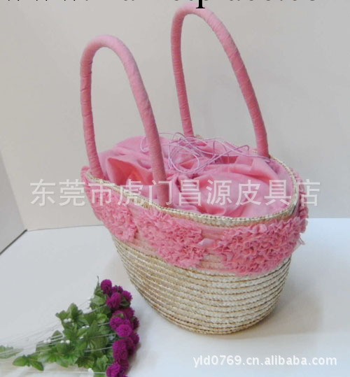 外貿 草編包 藤編包  高檔 時尚 花朵 草編包工廠,批發,進口,代購
