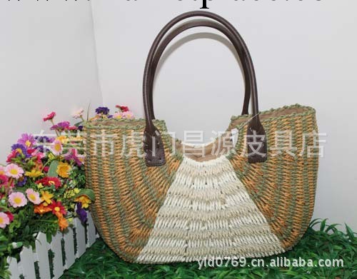 貿易 草編包 藤編包新款女包彩虹手提包vivi同款條紋草編包工廠,批發,進口,代購