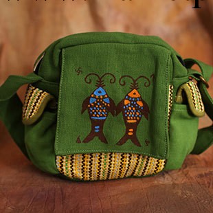 雲南民族原創手工雙魚(綠) 單肩包 斜挎包 零錢包 女包批發工廠,批發,進口,代購