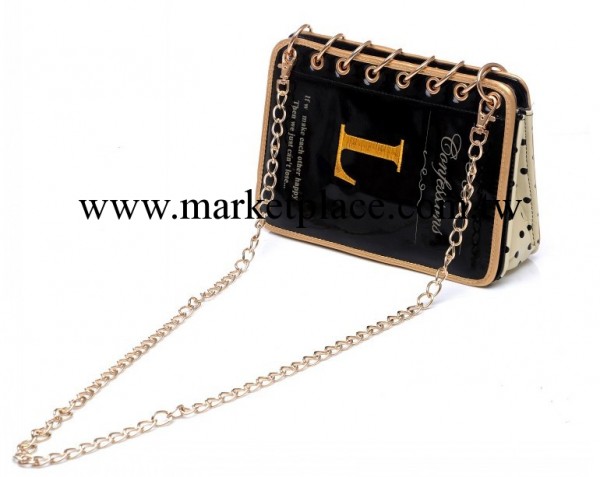 廠傢批發 韓版鏈條撞色復古個性手拿日記本包機車潮包女包 批發工廠,批發,進口,代購