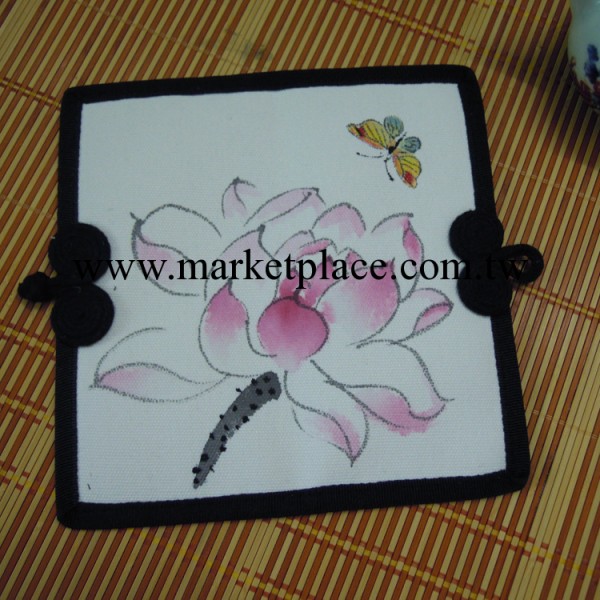 水墨風格 純手繪 復古盤扣 帆佈錢包 工藝包工廠,批發,進口,代購