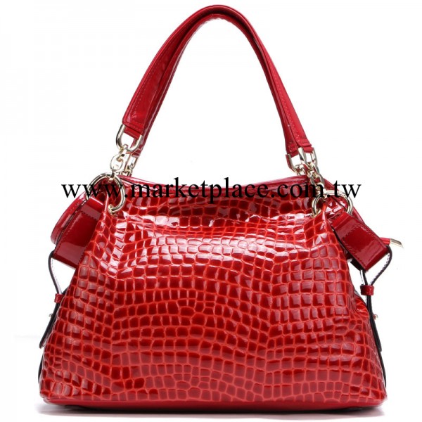 2012秋冬新款英倫品牌鱷魚紋漆皮真皮女包牛皮手提單肩包混批0905工廠,批發,進口,代購