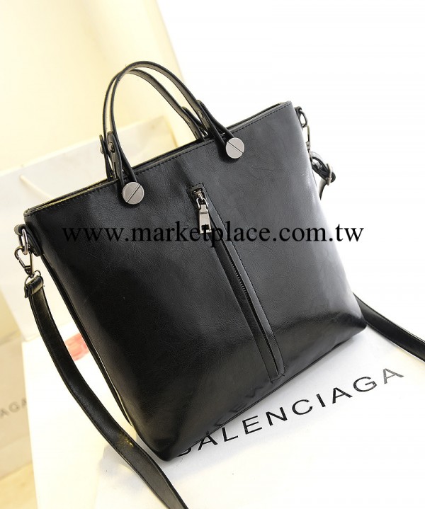 新款女包歐美復古時尚簡約機車包單肩斜跨手提潮包批發PU包工廠,批發,進口,代購