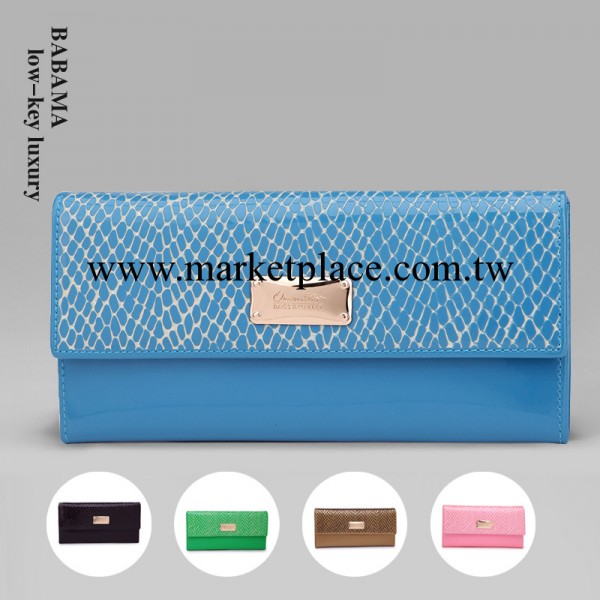 2014新品鱷魚紋錢夾歐美女士長款錢包多卡位簡約OL復古手拿包工廠,批發,進口,代購