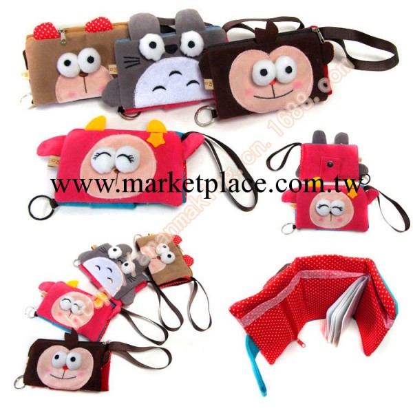 錢包批發 多功能錢夾 四合一佈藝短款手拿包 卡通三折錢包工廠,批發,進口,代購