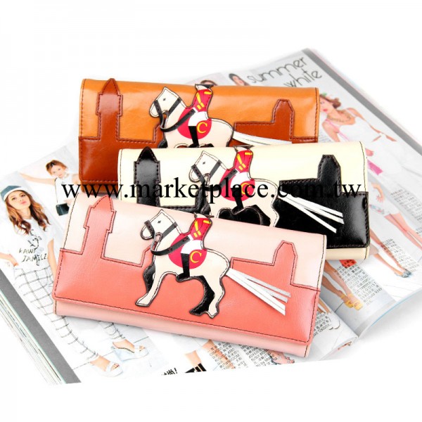 秋冬新款廣州錢包批發 騎士城堡馬手拿包 女士長款錢包 韓版小馬工廠,批發,進口,代購