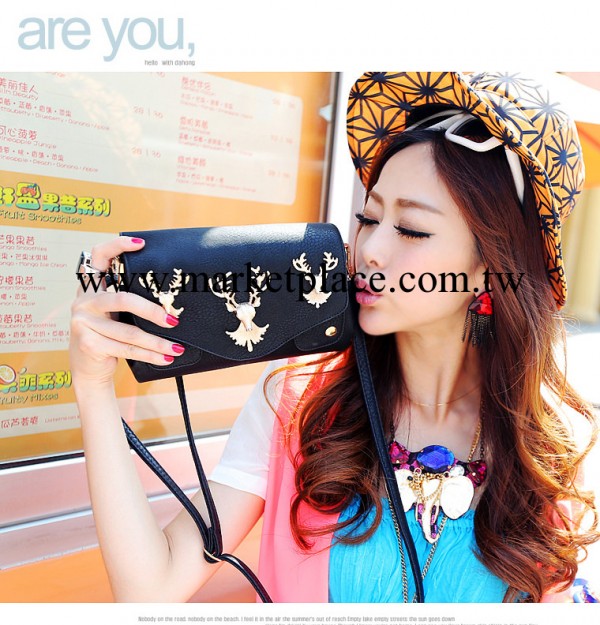 2013新款優質復古可愛小鹿包單肩斜挎包潮女包英倫風復古手拿包工廠,批發,進口,代購