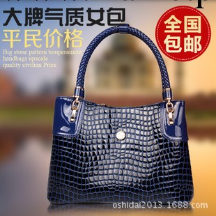 娜達麗亞真皮女包 冬季復古歐美大牌鱷魚紋女包手提單肩包斜挎包工廠,批發,進口,代購