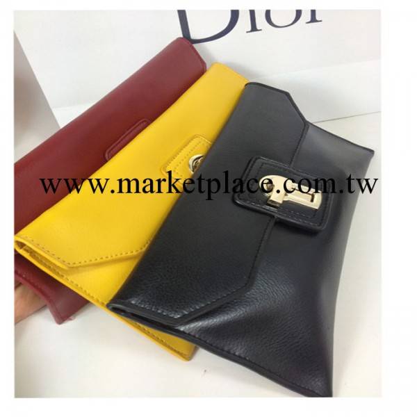 真皮糖果色女牛皮簡約手拿包 鉑金旋轉扣單肩斜跨手包工廠,批發,進口,代購