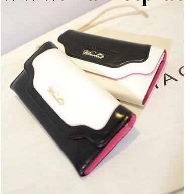 2013新款黑白配折疊錢包女士長款錢夾歐美女式皮夾手包手拿包工廠,批發,進口,代購