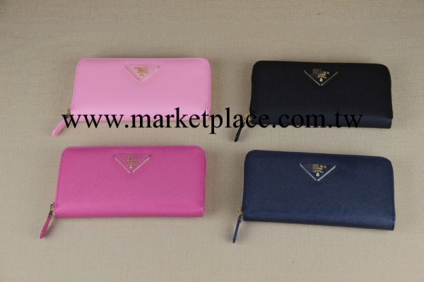 P傢爆款錢包 男女士情侶牛皮十字紋手拿包 真皮中長款拉鏈錢包工廠,批發,進口,代購