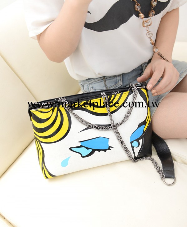 美人包2013新款韓國夏季新款超美印花手拿包化妝包女包潮女特價工廠,批發,進口,代購