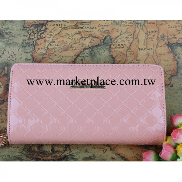 【淘寶供應】漆皮長款女式錢包 壓花雙拉鏈女士手拿包多卡位錢包工廠,批發,進口,代購