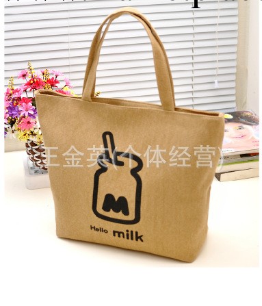 【帆佈包】Milk加厚型帆佈包 單肩女大帆佈包 廠傢直銷帆佈包批發工廠,批發,進口,代購