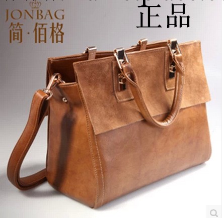 秋冬新款翻毛牛皮女包 簡百格復古單肩斜挎潮流女包 廠傢批發女包工廠,批發,進口,代購