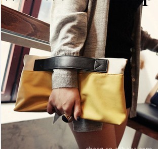 2014新款女包批發拼接撞色包折疊手拿包手抓包包外貿代發速賣通工廠,批發,進口,代購