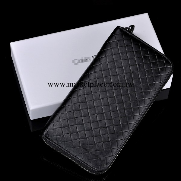 廠傢批發男士手包 韓版真皮中長款拉鏈編制紋錢包手拿包一件代發工廠,批發,進口,代購