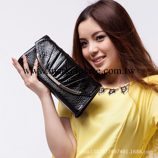 維卡絲女式牛皮手拿包包時尚歐美復古鱷魚紋手抓包手包女2014新款工廠,批發,進口,代購